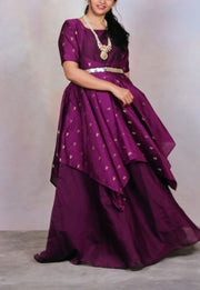 Deep Purple Maxi With Shrug Set