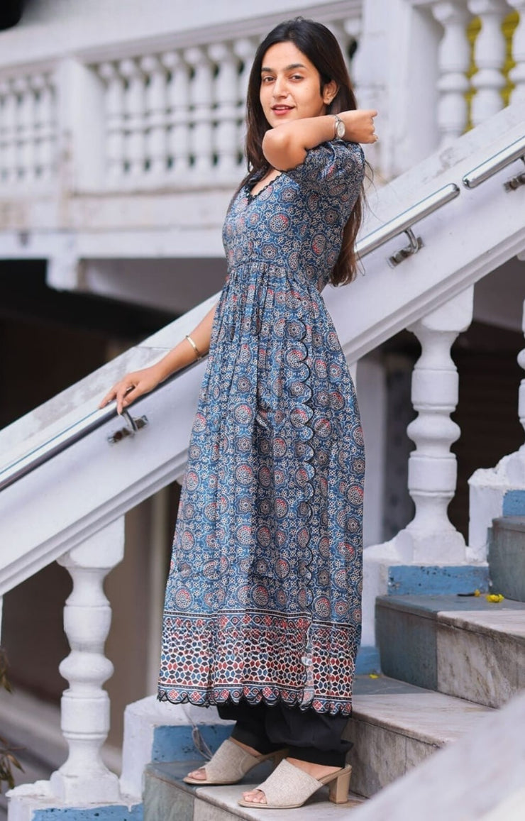 Yashna Ajarakh Kurta Set
