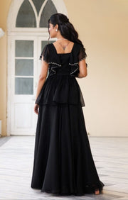 Celestial Indo Western in Black
