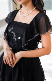 Celestial Indo Western in Black