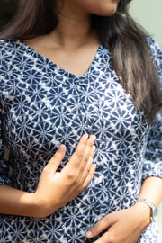 Richa Indigo Shibori Midi Dress