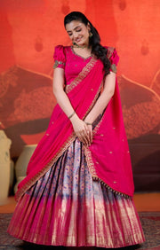 Rithvika Banarasi Lehenga Set in PInk