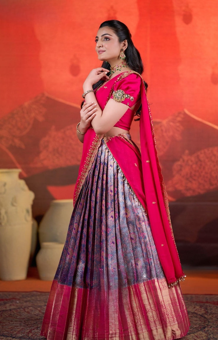 Rithvika Banarasi Lehenga Set in PInk