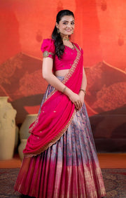 Rithvika Banarasi Lehenga Set in PInk