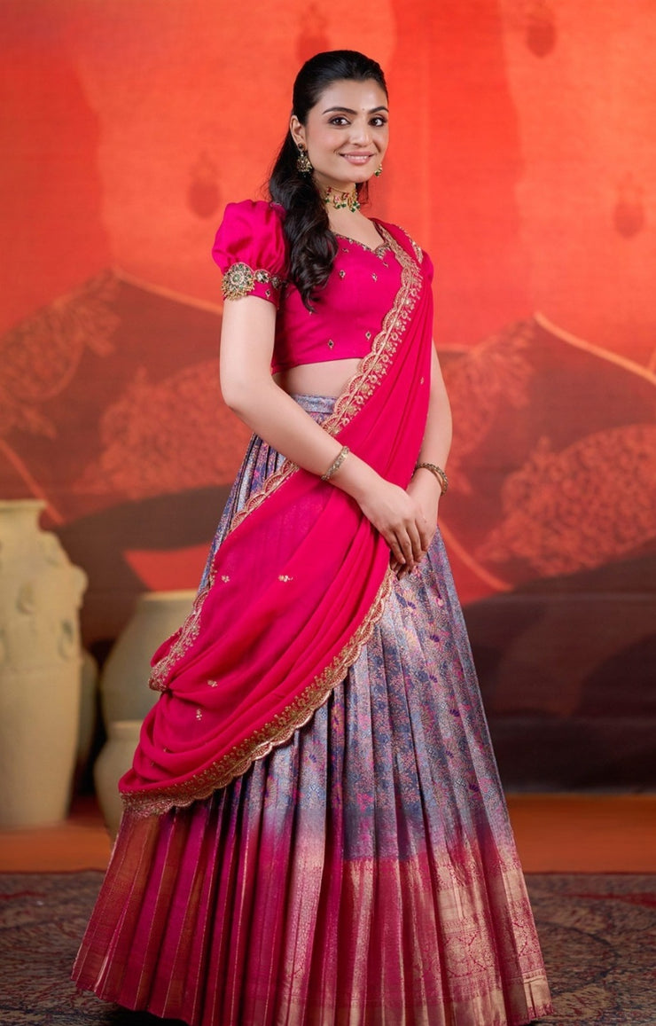 Rithvika Banarasi Lehenga Set in PInk