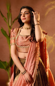 Tamannaah Lehenga Set in Copper