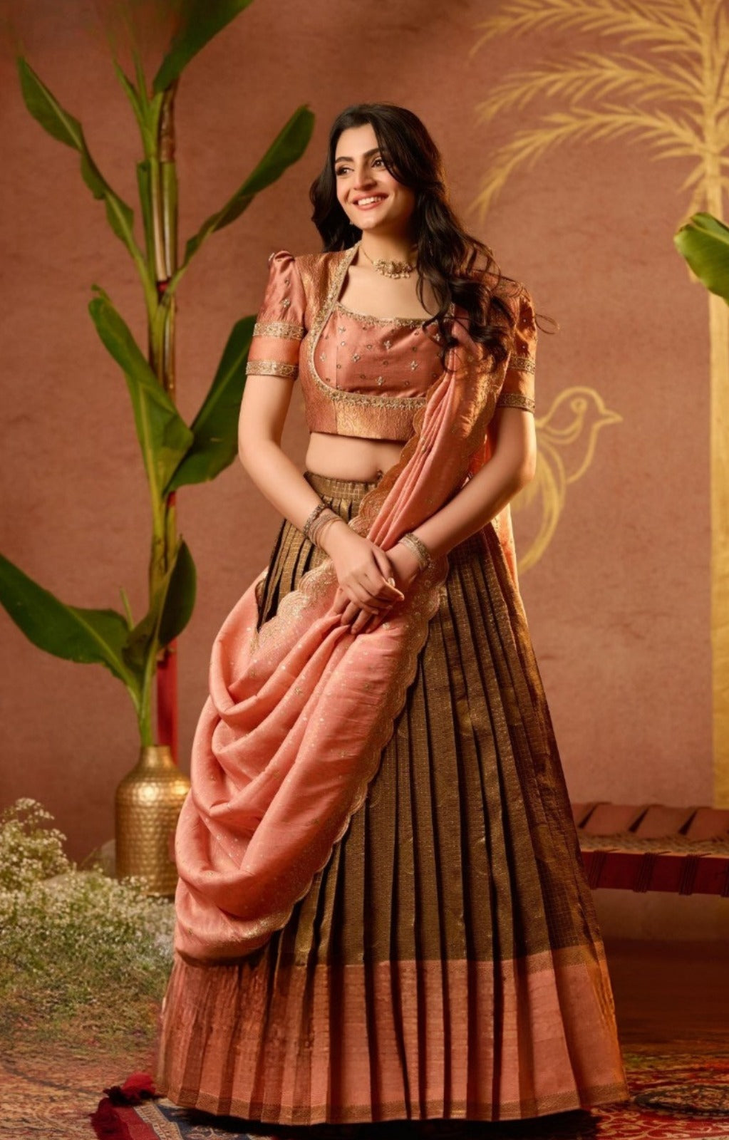 Tamannaah Lehenga Set in Copper
