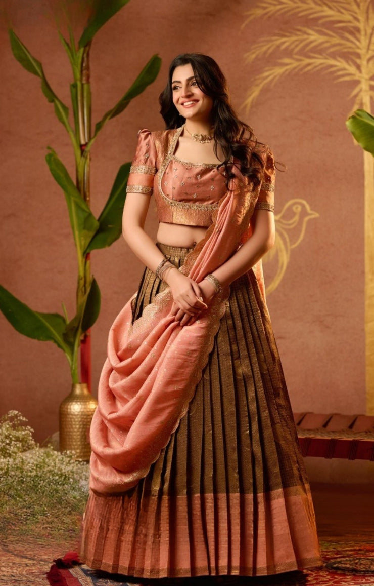 Tamannaah Lehenga Set in Copper