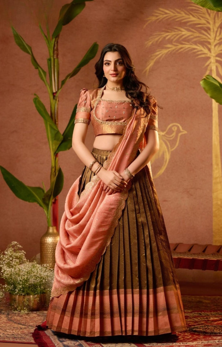 Tamannaah Lehenga Set in Copper