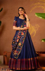 Mrigmallika Lehenga Set in Blue