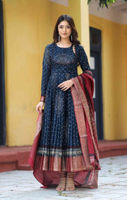 Shayla Bandhni Anarkali Set