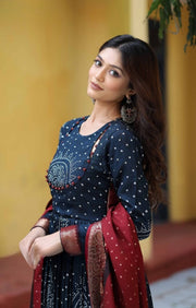 Shayla Bandhni Anarkali Set