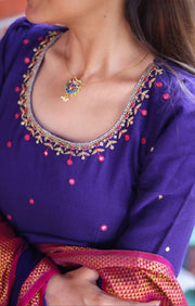 Meghna Anarkali (Dress) in Purple