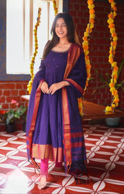 Meghna Anarkali (Dress) in Purple
