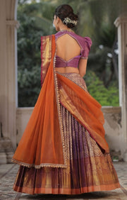 Kotarani Half Saree Set In Lavender