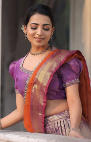 Kotarani Half Saree Set In Lavender