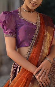 Kotarani Half Saree Set In Lavender