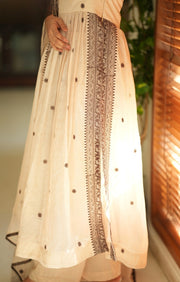 Ivana Kota Doria Kurta Set (Dress) in Vanilla