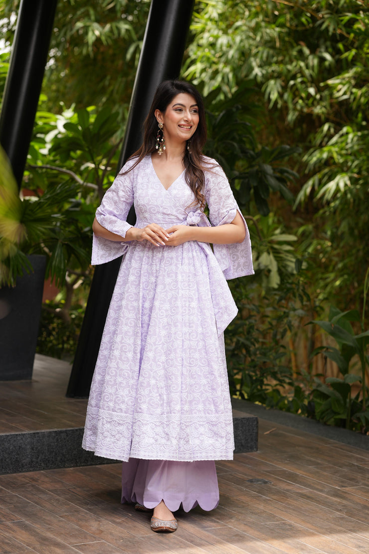 Elsa Lavender Kurta Palazzo Set