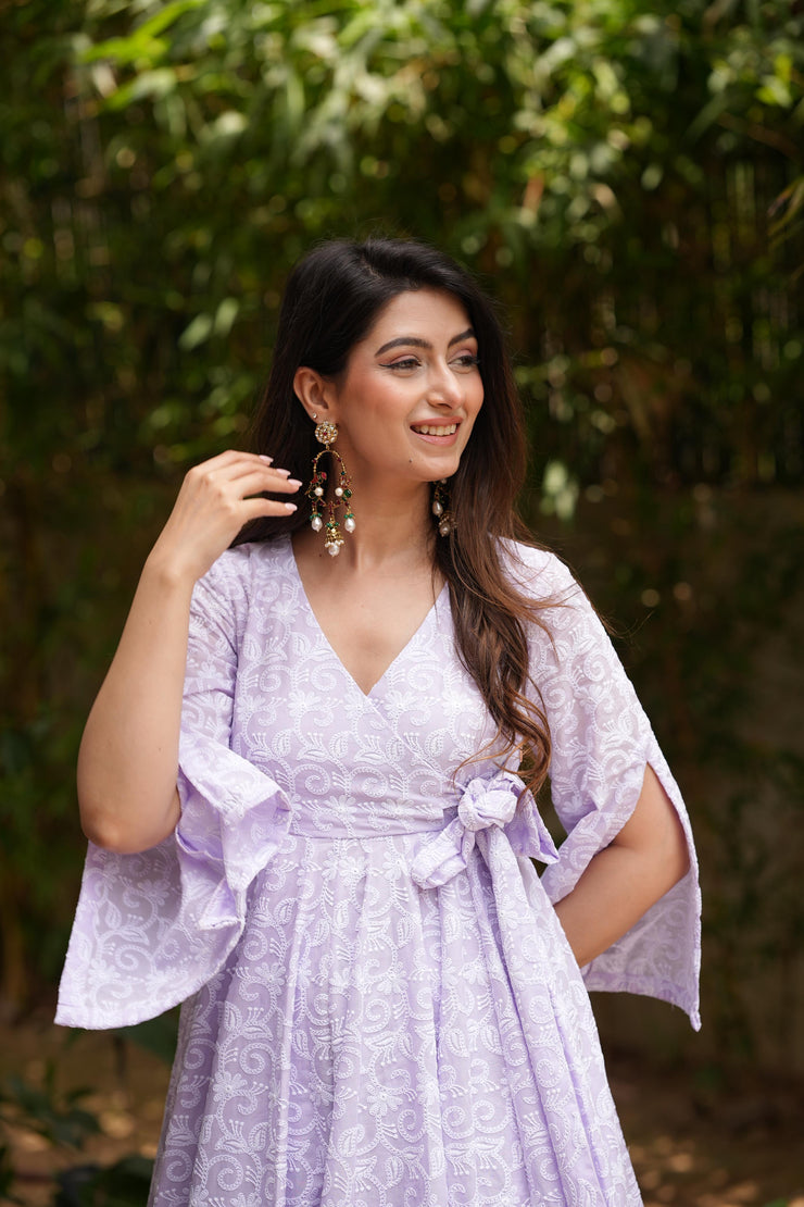 Elsa Lavender Kurta Palazzo Set
