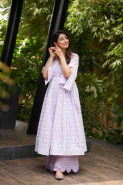 Elsa Lavender Kurta Palazzo Set