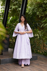 Elsa Lavender Kurta Palazzo Set