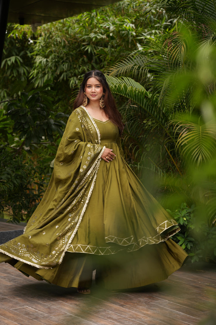 Zelora Green Suit Set