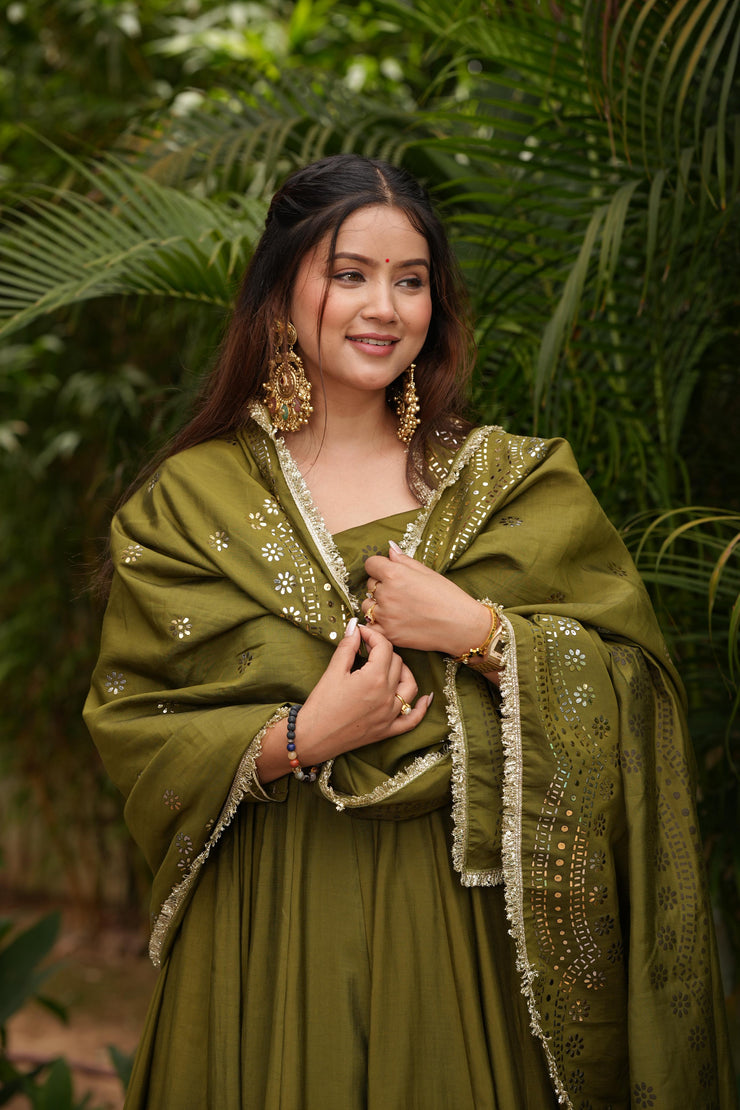 Zelora Green Suit Set