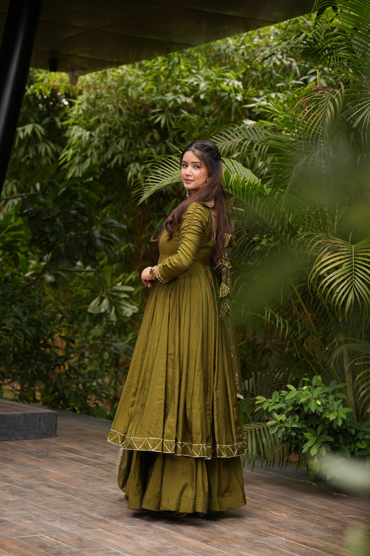 Zelora Green Suit Set