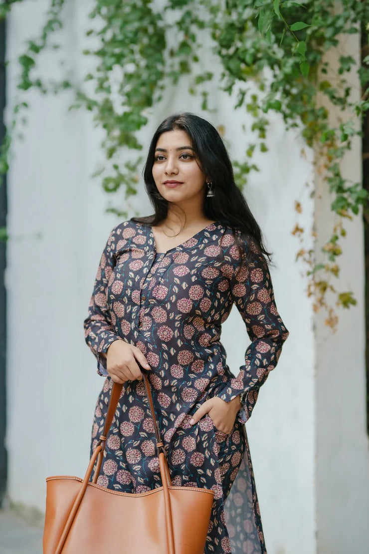 stylish Floral Kurta Set