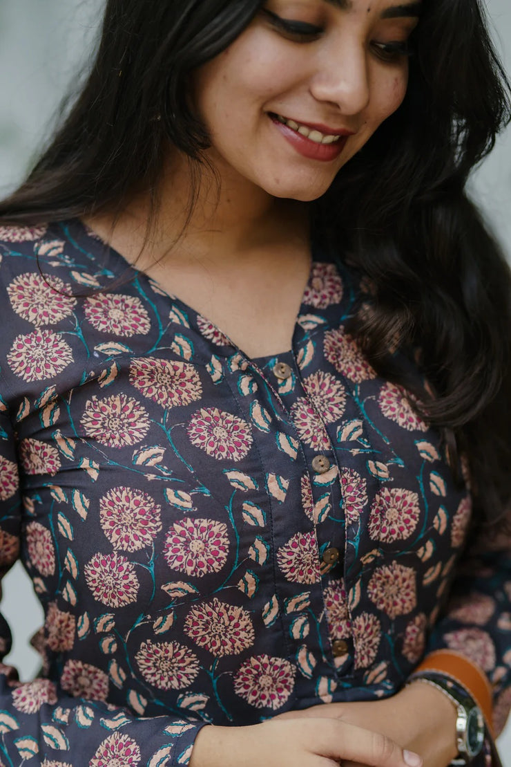 stylish Floral Kurta Set