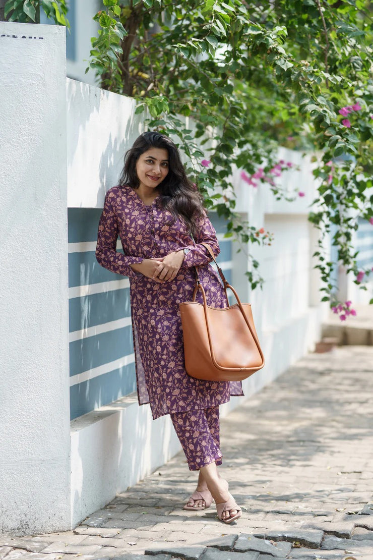 stylish Floral Kurta Set