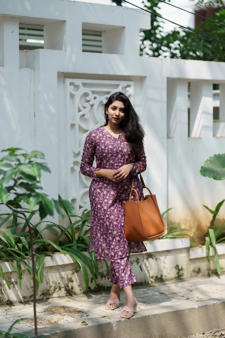 stylish Floral Kurta Set