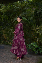 Maaya Scarlet Rayon Suit Set