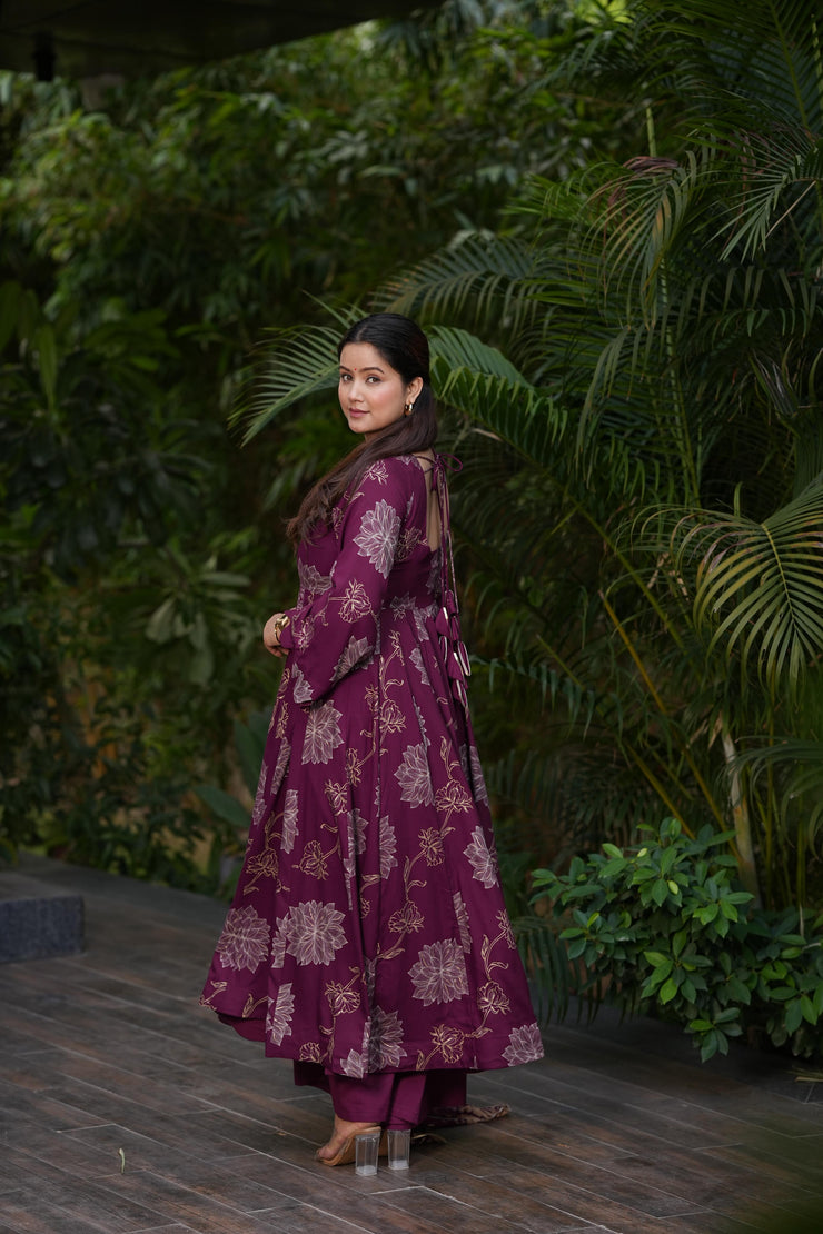 Maaya Scarlet Rayon Suit Set