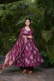 Maaya Scarlet Rayon Suit Set