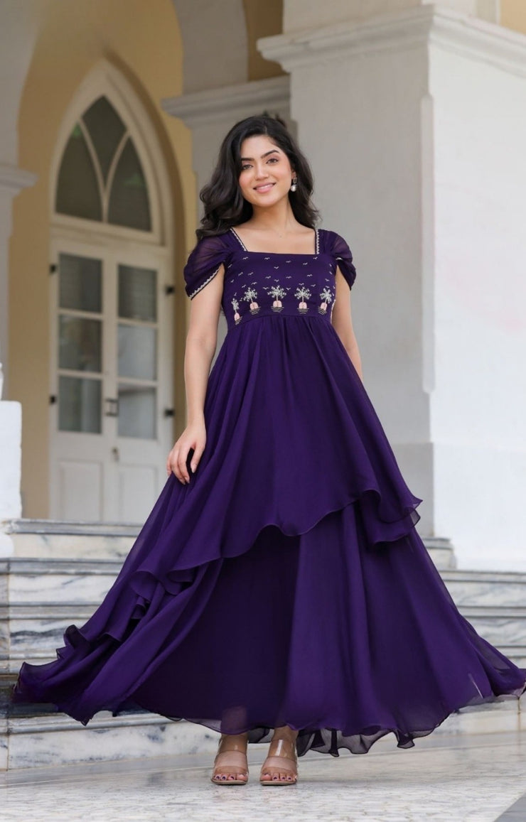 Prakshi Elegant Gown in Purple