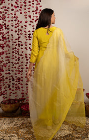 Gul Aangan Anarkali Set Yellow