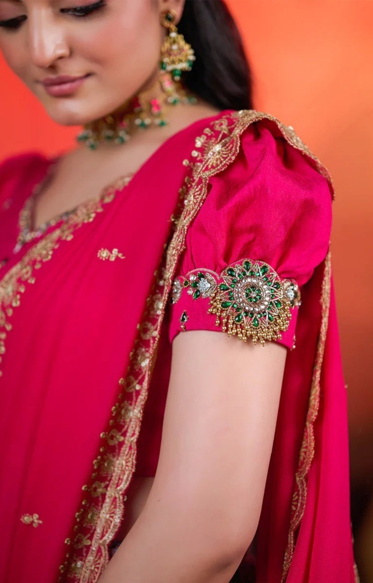 Rithvika Banarasi Lehenga Set in Pink