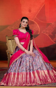 Rithvika Banarasi Lehenga Set in Pink