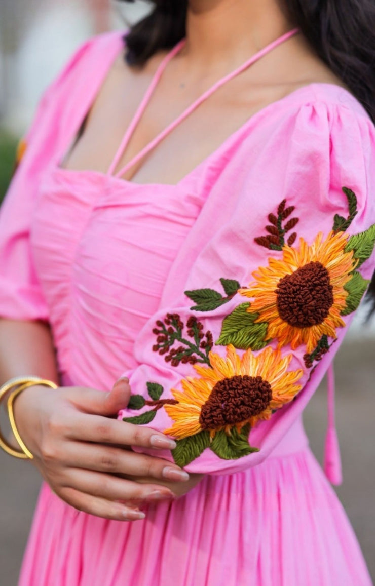 Sunflower Maxi (Dress) in Pink