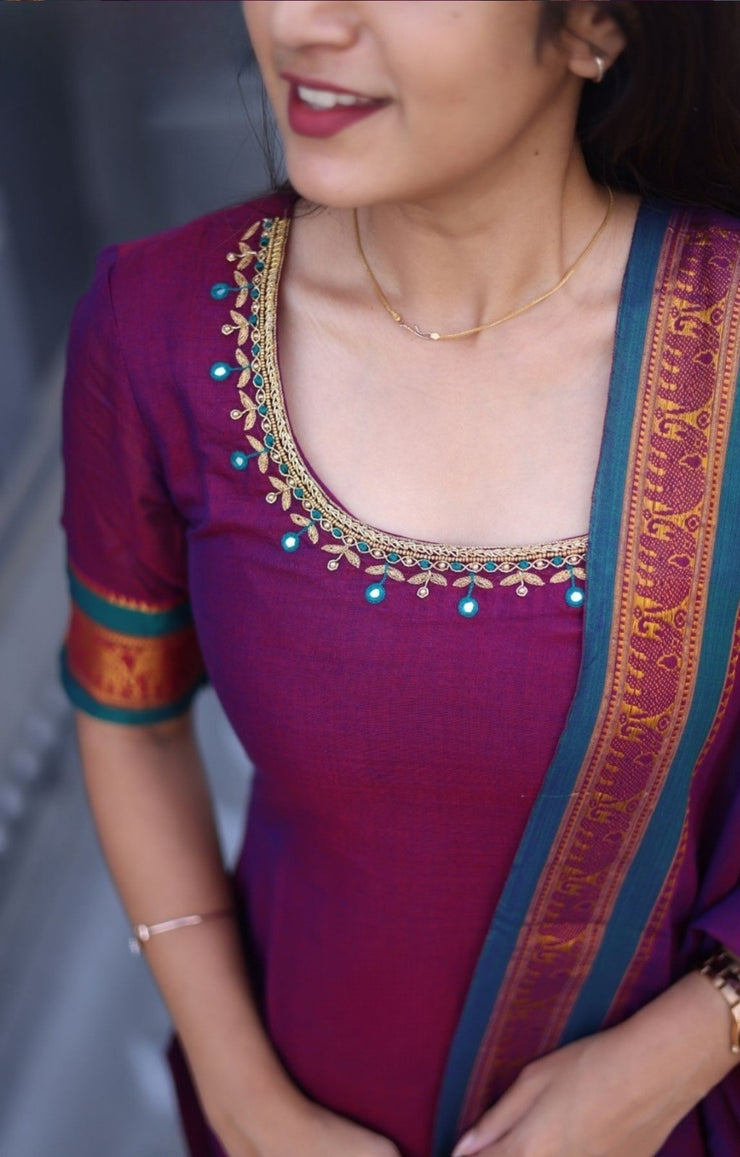 Bhavya Kurta set In Magenta