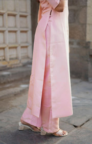 Noor Jadau Kurta Set In Peach