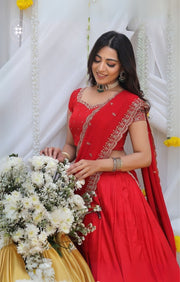 Maharani Red Lehenga Set