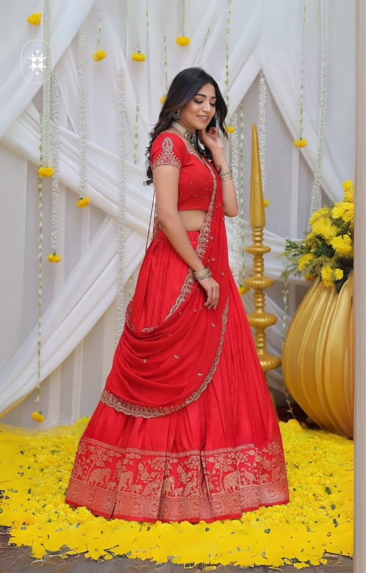 Maharani Red Lehenga Set