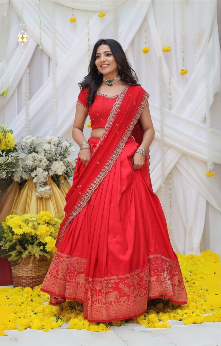 Maharani Red Lehenga Set