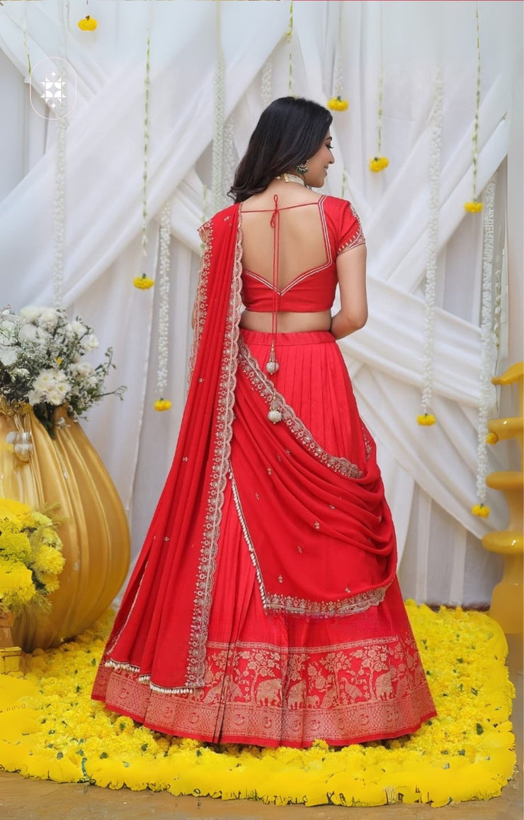 Maharani Red Lehenga Set
