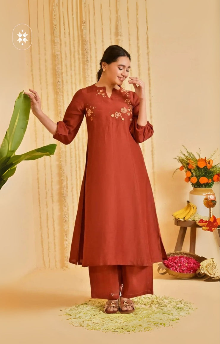 Linen Kurta Set