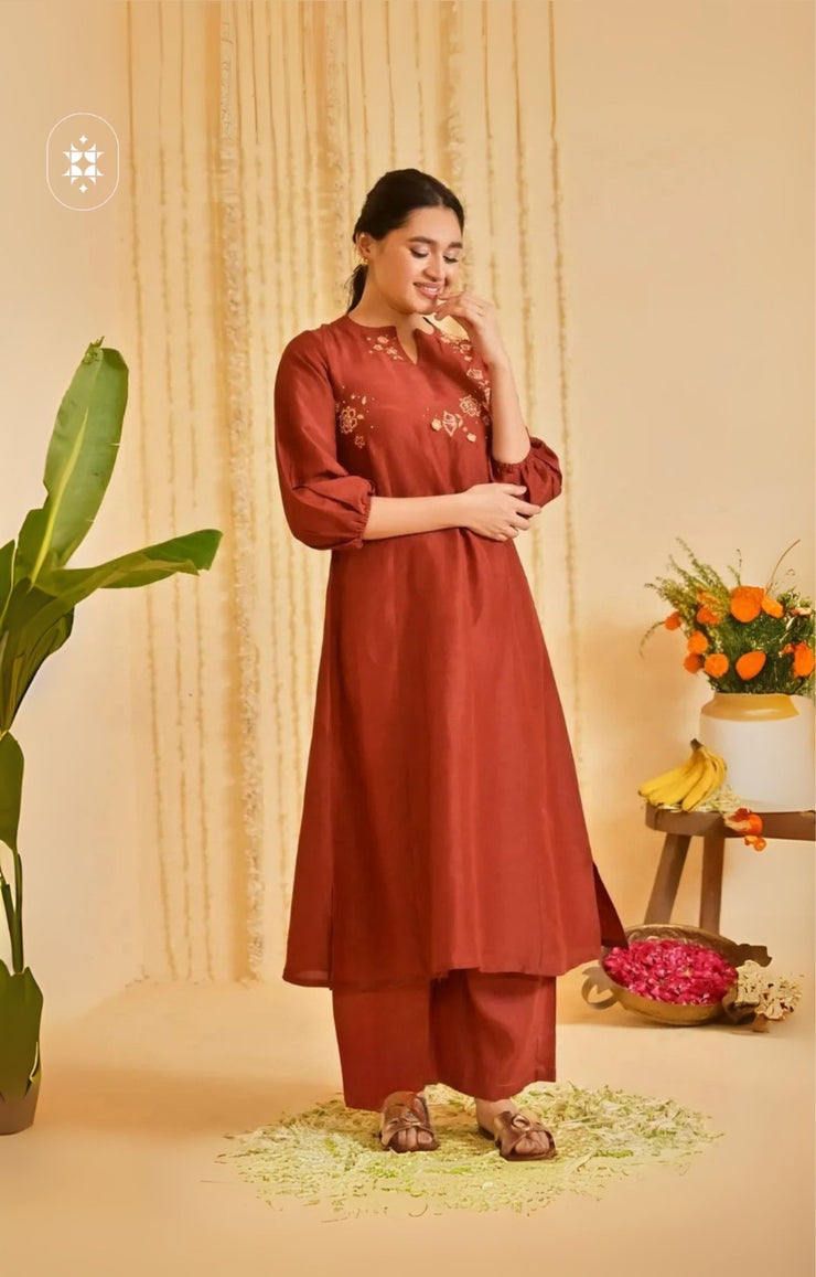 Linen Kurta Set