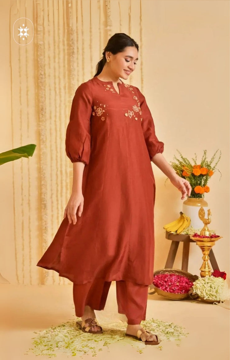 Linen Kurta Set